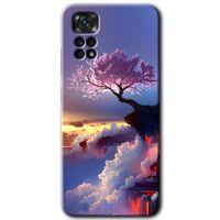 Redmi Note 11s 5G Global Kılıf HD Desen Baskılı Arka Kapak - Wash Red Wall