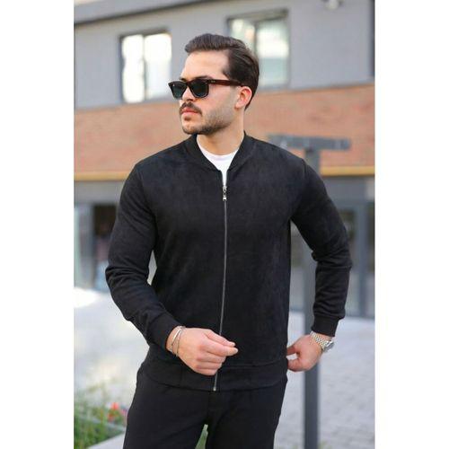 Erkek Scuba Süet Kumaş Bomber Hırka