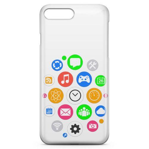 Apple iPhone 8 Plus Kılıf Akıllı Saat Arka Kapak Koruma Desenli Full Koruyucu