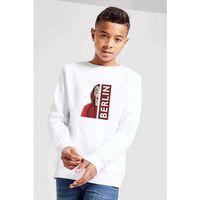 La Case De Papel Berlin Baskılı Unisex Çocuk Beyaz Sweatshirt