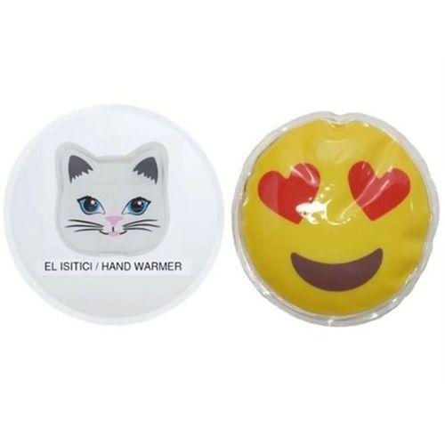 Kalp Emoji,Kedi Cep Sobası,El Isıtıcı,2 Adet Sıcak Su Torbası Pvc  9Cm