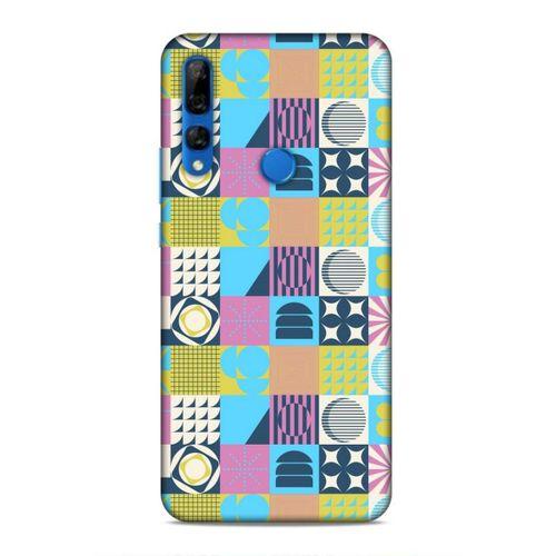 Huawei Y9 Prime 2019 Uyumlu Kılıf Insomnia (43) Thin Fit Kılıf Mavi Sarı
