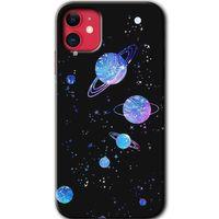 MRCİLETİSİM iPhone 11 Kılıf HD Desen Baskılı Arka Kapak + Temperli Cam - Samanyolu Galaksi
