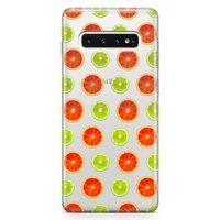 Samsung Galaxy S10 Kılıf Lime Portakal Arka Kapak Koruma Desenli Full Koruyucu
