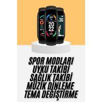 M6 Akıllı Bileklik Siyah Adımsayar Spor Takibi Android Ve İos Uyumlu