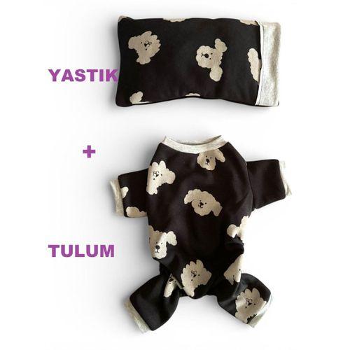 Doggy Köpek Uyku Takımı | Pamuklu Penye Köpek Tulumu ve Mini Yastık | Küçük Irklar İçin | Tüy Dökülmesini Azaltır