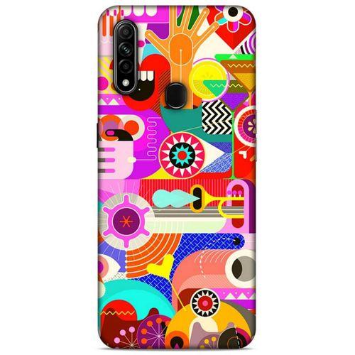 Lopard Oppo A31 Uyumlu Kılıf Soyut Sanat (19) Baskılı Kılıfları