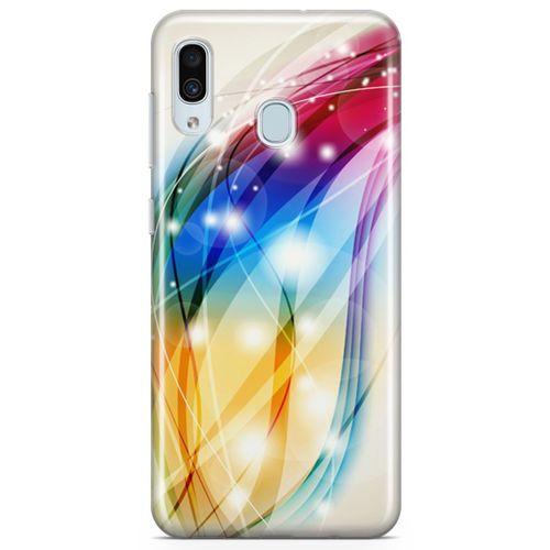 Samsung Galaxy A30 Kılıf Renkli Fiyonklar Arka Kapak Koruma Desenli Full Koruyucu