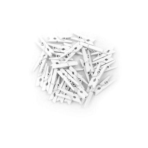 Fotoğraf Albüm 100'lü Beyaz Ahşap Mandal 2.5cm (10'lu Paket-1000 Adet)