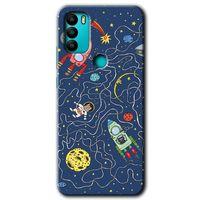 GM 21 Plus Kılıf HD Desen Baskılı Arka Kapak - Kedi Galaksi + Kırılmaz Cam