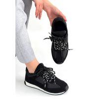 Jeat Siyah Nubuk Bağcıklı Spor Ayakkabı