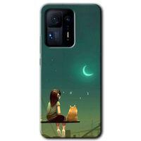 Xiaomi Mi Mix 4 Kılıf HD Desen Baskılı Arka Kapak - Kedili Kız