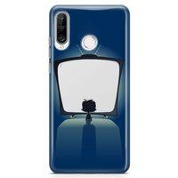 Huawei Nova 4e Kılıf Led Tv Retro Arka Kapak Koruma Desenli Full Koruyucu