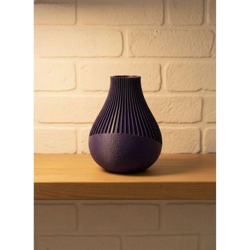 Mor Çizgili Dekoratif Vazo 11 Cm Modern Tasarım Aksesuar