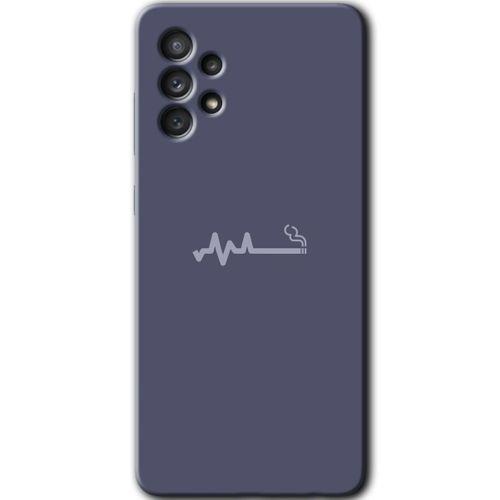 MRCİLETİSİM Samsung Galaxy A52 Kılıf Baskılı Kapak - Sigara Zararlıdır +Tam Ekran Koruyucu