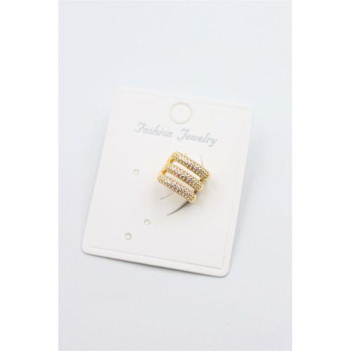 Taşlı Kıkırdak Küpe - Altın