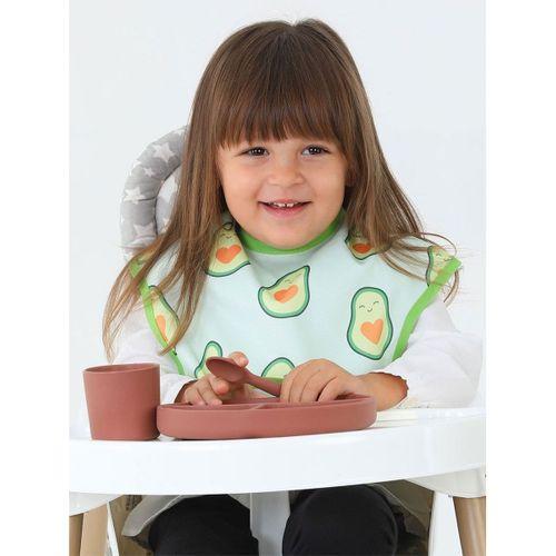 Babyjem BabyJem Baskılı BLW Kolsuz Önlük 788 Avokado