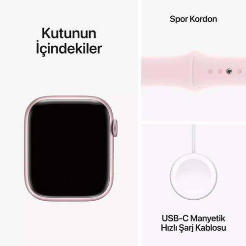 Apple Watch Series 9 45mm Pink AI Light Pink SB M/L GPS       Pembe