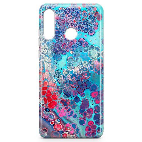 Huawei Nova 4e Kılıf Mermer Bubbles Arka Kapak Koruma Desenli Full Koruyucu