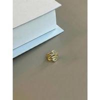 Taşlı Kıkırdak Küpe - Altın