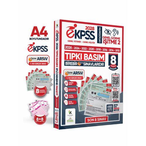 2028 EKPSS Ortaöğretim Genel Görme İşitme-2 ÖSYM Çıkmış Soru Tıpkı Basım 8li Kitapçık Deneme Paketi