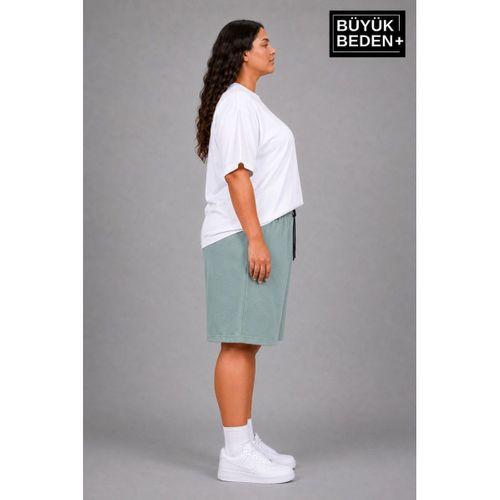 Süperlife Büyük Beden Kadın Bağcıklı Şort SPR26BSRK592