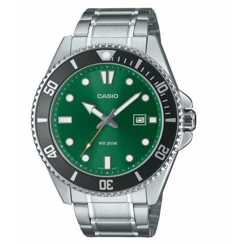 Casio MDV-107D-3A2VDF Quartz Çelik Gri 20 ATM Yeşil Kadran 46 mm Erkek Kol Saati