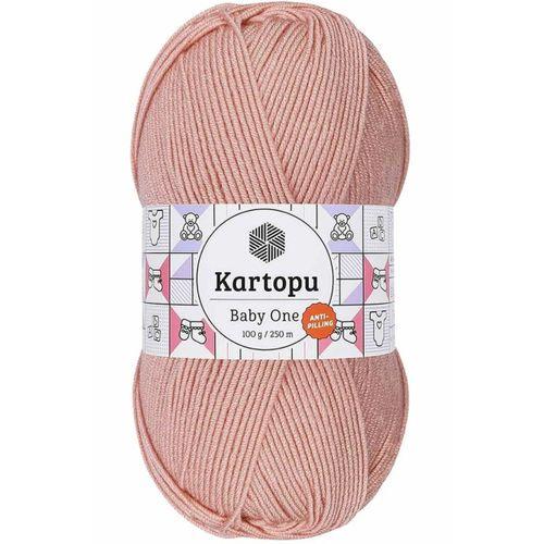 1 Adet Baby One Tüylenmeyen El Örgü İpi Yünü Pudra K258