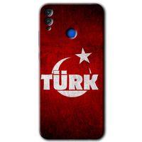 Honor 8x Kılıf HD Desen Baskılı Arka Kapak - Ayyıldız Türk