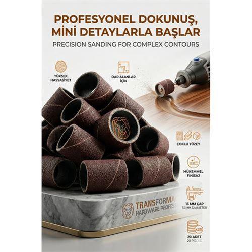 20'li 13 mm Yüzük Zımpara Seti | Detay İşleme & Çapak Alma 723049