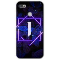 Potkal Hediye Fabrikası General Mobile GM 8 Go Kılıf HD Desen Baskılı Arka Kapak - Dark Neon Yaprak I Harfi