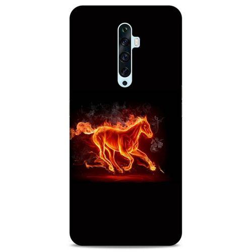Lopard Oppo Reno 2z Uyumlu Kılıf FireX (28) Arka Kapak Ateşli At