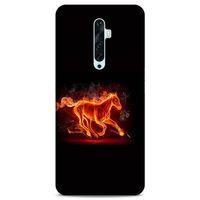 Lopard Oppo Reno 2z Uyumlu Kılıf FireX (28) Arka Kapak Ateşli At
