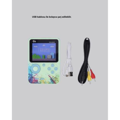 500 Oyunlu G5 Retro Mini Oyun Konsolu 3 İnç Ekran Ve Av Tv Desteği