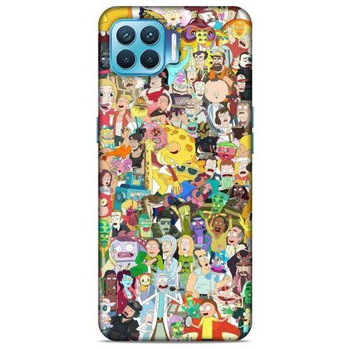Oppo Reno 4 Lite Uyumlu Kılıf Rick And Morty (36) Glitter Kılıf Cop Morty
