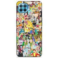 Oppo Reno 4 Lite Uyumlu Kılıf Rick And Morty (36) Glitter Kılıf Cop Morty