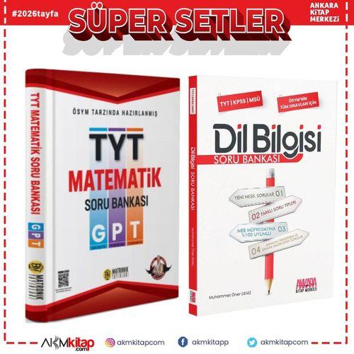 Bıyıklı Matematik TYT Matematik GPT ve AKM Dil Bilgisi Soru Bankası Seti 2 Kitap