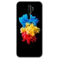 Oppo A9 2020 Kılıf Baskılı Kapak - Black 1 + 5D Tam Kaplayan Cam
