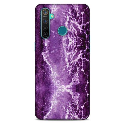 Mermer Desenli (18) Tema Telefon Kılıfları Mor Oppo Realme 5 Pro Kılıf