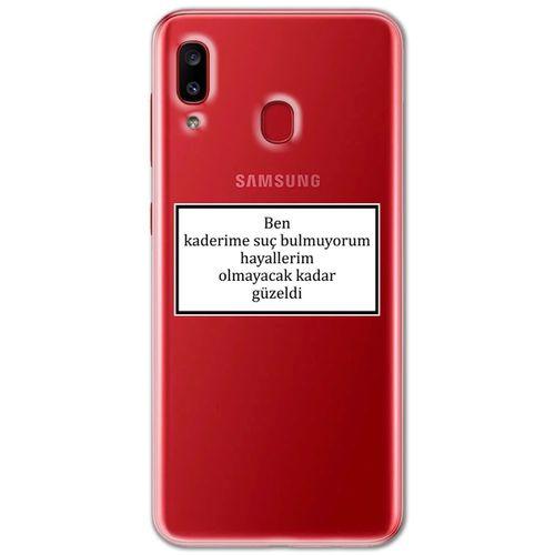 Galaxy A20 Kılıf HD Yazı Baskılı Silikon Arka Kapak - Yazı 5