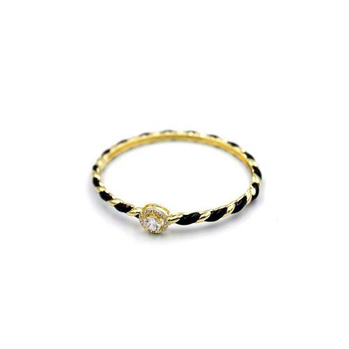 Mineli Taşlı Bilezik - Siyah