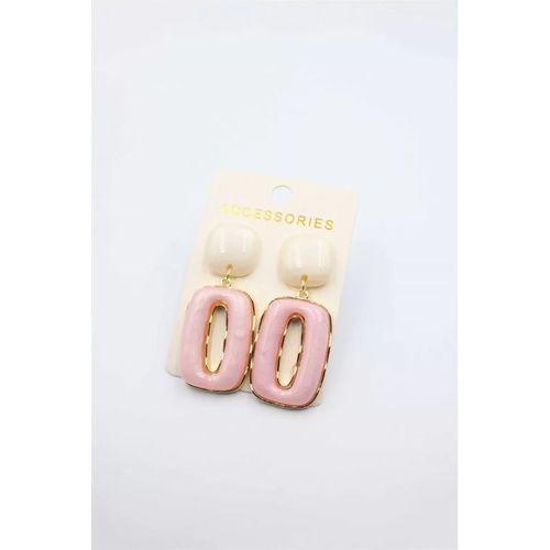 Taşlı Küpe - Pembe