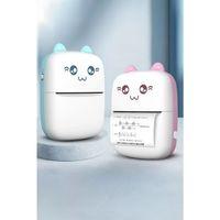 C9 Pembe Mini Yazıcı Taşınabilir Termal Yazıcı Kablosuz Bağlantı Ap Kontrol Cep Yazıcısı