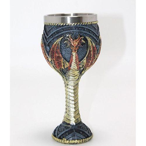 Ejderha Tasarımı 3d Kabartmalı Çelik Kadeh Bardak Alk4376