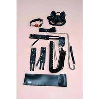 Fantazi Kırbaç Kelepçe Set, 6'lı Set, Ayak - El Kelepçesi, Maske, Ağız Topu - Brf1308