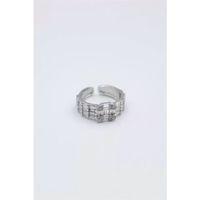 Baget Taşlı Yüzük - Gümüş