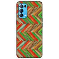 Lopard Oppo Reno 5 5G Uyumlu Kılıf Wood'X (34) Slim Armor Kılıf Desenli