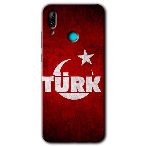 Potkal Hediye Fabrikası Huawei P smart 2019 Kılıf HD Desen Baskılı Arka Kapak - Ayyıldız Türk