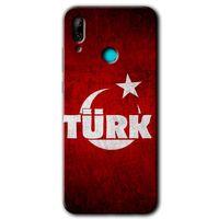 Potkal Hediye Fabrikası Huawei P smart 2019 Kılıf HD Desen Baskılı Arka Kapak - Ayyıldız Türk