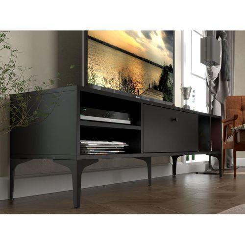 Wood'n Love Milan Tv Ünitesi Minifiks Bağlantı , Dolap Metal Ayak - Siyah / Siyah